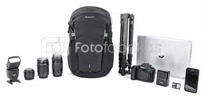 Vanguard VEO Discover 46 Backpack for DSLR cameras, Black, Interior dimensions (W x D x H) 240 x 180 x 450 mm, Rain cover