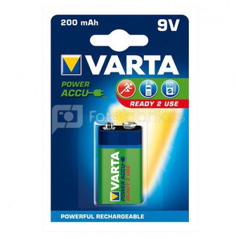 Varta Rechargeable Accu E Ready2Use NiMH 9V-Block 200 mAh