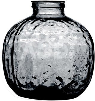 Vaza D25xH30 cm perdirbtas stiklas pilka Natural Living 08084