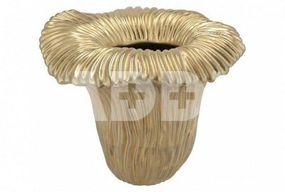 Vaza keramikinė aukso spalvos D18xH15 cm Arum 90888