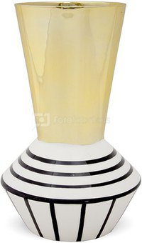 Vaza keramikinė balta su auksu 21x12,5x12,5 cm 118246 ddm