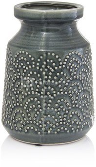 Vaza keramikinė pilkai juoda HP15120M 16.5X16.5X23 SAVEX