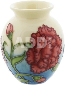 Vaza keramikinė TW8017 su gvazdikų piešiniu H:10 W:7 D:7 cm