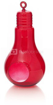 Vaza pakabinama stiklinė raudona 12x25 cm SAVEX