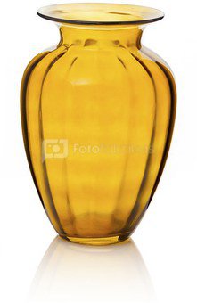 Vaza stiklinė geltona HR04071 11.5*20cm SAVEX