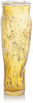 Vaza stiklinė gintarinė AM275 h 33,5cm SAVEX