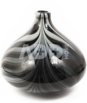 Vaza stiklinė juoda h 25 cm YM060