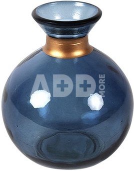 Vaza stiklinė mėlyna D11xH13 cm 102149