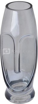 Vaza stiklinė pilka Veidas 9x9x25 cm 9904
