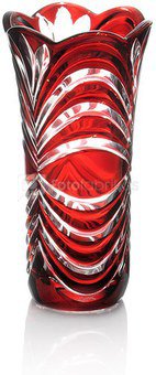 Vaza stiklinė raudona h 23,5cm HR16481