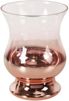 Vaza stiklinė rožinė H:17 W:13 D:13 cm HE701 psb