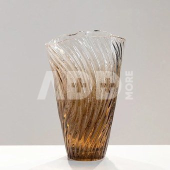 Vaza stiklinė ruda/skaidri D22xH35.5 cm HR-V004
