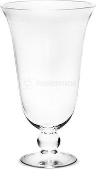 Vaza stiklinė skaidri ant kojelės 35x20,5x20,5 cm 126128