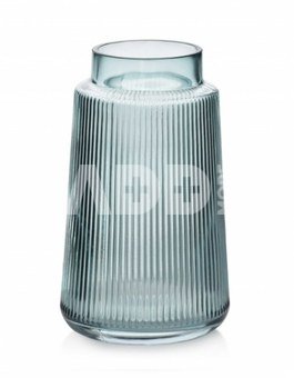 Vaza stiklinė skaidri melsva 7x12x20 cm HTID3776