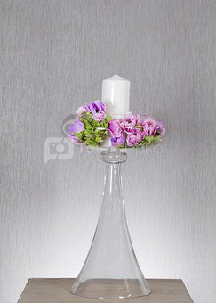 Vaza stiklinė skaidri XD1980 h 43 cm SAVEX
