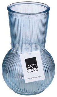 Vaza stiklinė su juostelėmis 11,2x17,6 cm 490 g ARTICASA 871125224405