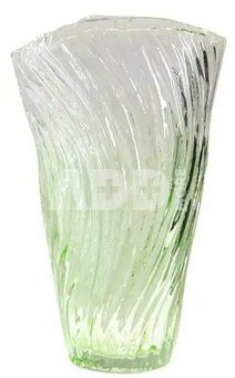 Vaza stiklinė žalia/skaidri D16xH25 cm HR-V001