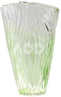 Vaza stiklinė žalia/skaidri D22xH35.5 cm HR-V002