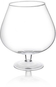 Vaza - taurė Konjak stiklinė skaidri H:24,5 x 19,5 x 19,5 cm. 76890