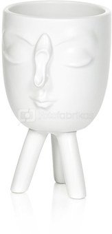 Vazonas keramikinis baltas Moters veidas 12x12x21 cm SAVEX