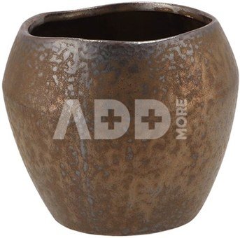Vazonas keramikinis bronzos spalvos D18xH15,5 cm Amarah 101096