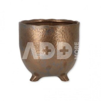 Vazonas keramikinis bronzos spalvos D18xH17 cm St Tropez 8719347972452