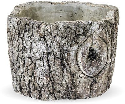 Vazonėlis betoninis medžio imitacija 12x19x19 cm 116222