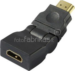 Vedimedia HDMI Adapter black swivelling, plug/jack