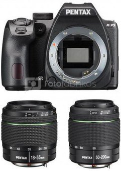 Veidrodinis fotoaparatas Pentax K-70 + 18-50mm + 50-200mm