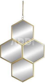 Veidrodis geometrinis metalinis aukso sp. 30X1X43 cm ES-152776