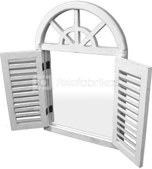 Veidrodis Langas su langinėmis baltas 60x68x3,5 cm 86848
