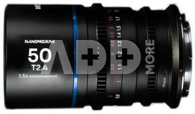 Venus Optics Laowa Nanomorph 50 mm T2.4 1.5X S35 Blue lens for Sony E