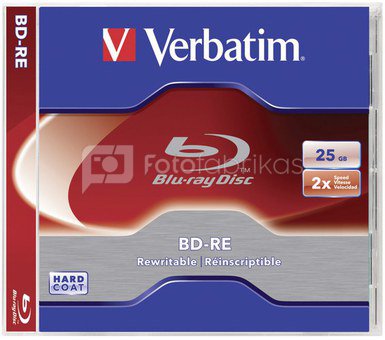 Verbatim BD-RE Blu-Ray Disc 25GB 2x Speed, Jewel Case