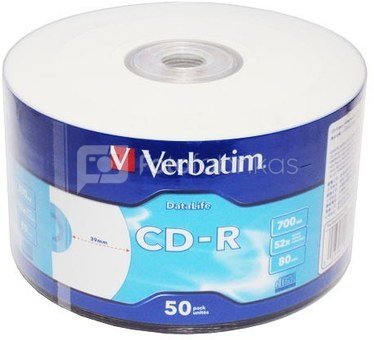 Verbatim CD-R 52x 700MB 50P SP Printable Extra Protection 43794