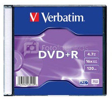 Verbatim DVD+R 4.7GB 16X slim box
