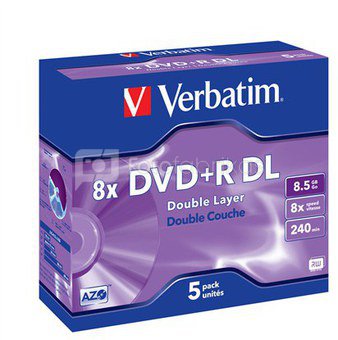 Verbatim DVD+R Double Layer 8x Speed, Jewel Case, 8,5GB