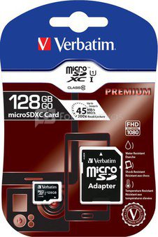 Verbatim microSDXC 128GB Class 10 incl Adapter