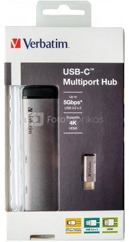 Verbatim Multi Port USB-C 3.1, 2x USB 3.0, HDMI 4K