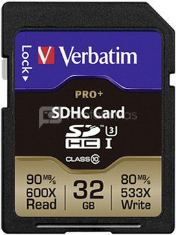 Verbatim SDHC Card Pro+ 32GB Class 10 UHS-I