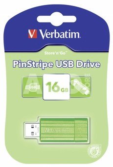 Verbatim Store n Go Pinstripe USB 2.0 / Eucalyptus Green 16GB