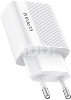 Vipfan E01 wall charger, 1x USB, 2.4A (white)