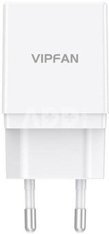 Vipfan E02 wall charger, 2x USB, 2.1A (white)
