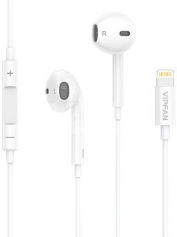 Vipfan M13 wired in-ear headphones (white)