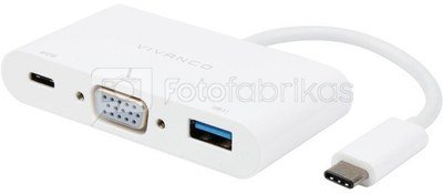 Vivanco adapter USB-C - VGA 3in1 (45386)