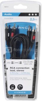 Vivanco cable 2xRCA - 2xRCA 2.5m (46013)