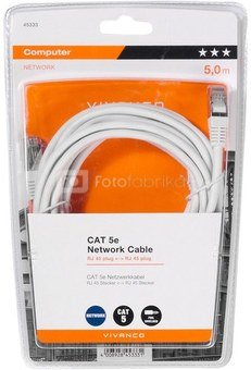 Vivanco кабель CAT 5e сетевой 5 м (45333)