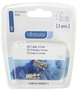 Vivanco насадка на кабель F 7 мм 2 штуки (44000)