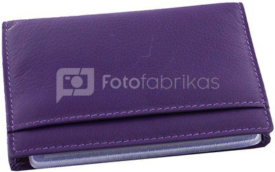Vizitinių kortelių dėklas odinis violetinis H:7 W:11 D:1 cm SP939