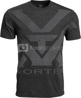 Vortex Charcoal Heather Oversize Logo T-shirt Size XXL