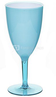 Vyno taurė žydros/baltos spalvos 8.5 x 19.5 cm AM1649 plastikinė